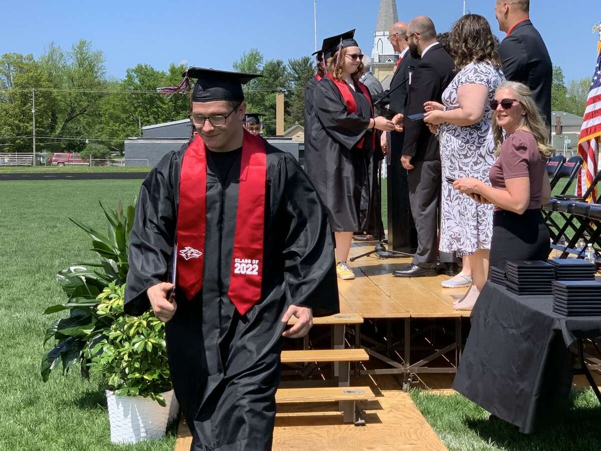 The Reed City High School 139th commencement ceremony was held on the RCHS football field Sunday, May 15, with 95 graduating seniors walking across the stage. RCHS Distinguished Alumnus Award winner, James G. George, class of 1963 was the keynote speaker.