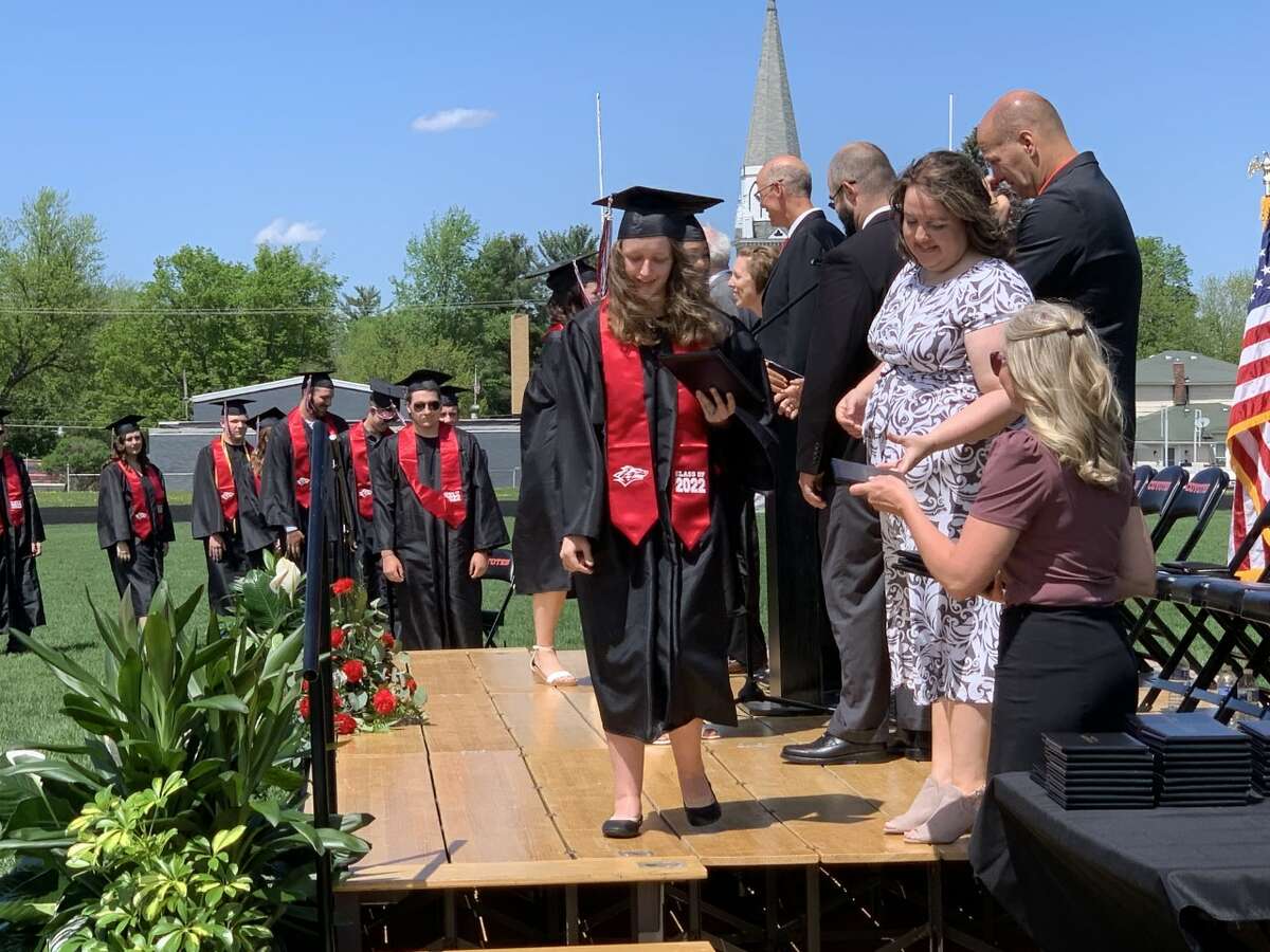 The Reed City High School 139th commencement ceremony was held on the RCHS football field Sunday, May 15, with 95 graduating seniors walking across the stage. RCHS Distinguished Alumnus Award winner, James G. George, class of 1963 was the keynote speaker.