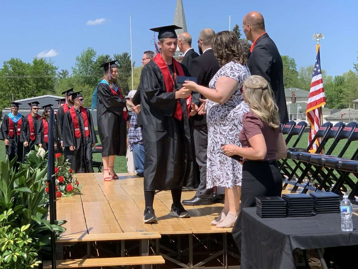 The Reed City High School 139th commencement ceremony was held on the RCHS football field Sunday, May 15, with 95 graduating seniors walking across the stage. RCHS Distinguished Alumnus Award winner, James G. George, class of 1963 was the keynote speaker.