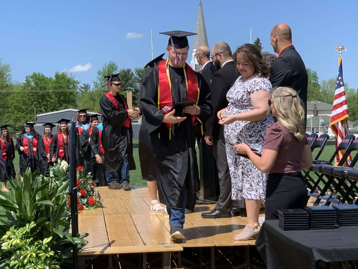 The Reed City High School 139th commencement ceremony was held on the RCHS football field Sunday, May 15, with 95 graduating seniors walking across the stage. RCHS Distinguished Alumnus Award winner, James G. George, class of 1963 was the keynote speaker.