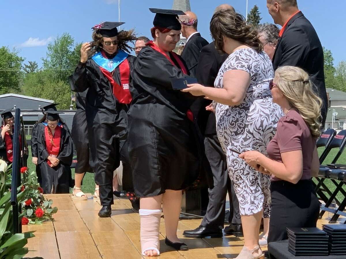 The Reed City High School 139th commencement ceremony was held on the RCHS football field Sunday, May 15, with 95 graduating seniors walking across the stage. RCHS Distinguished Alumnus Award winner, James G. George, class of 1963 was the keynote speaker.