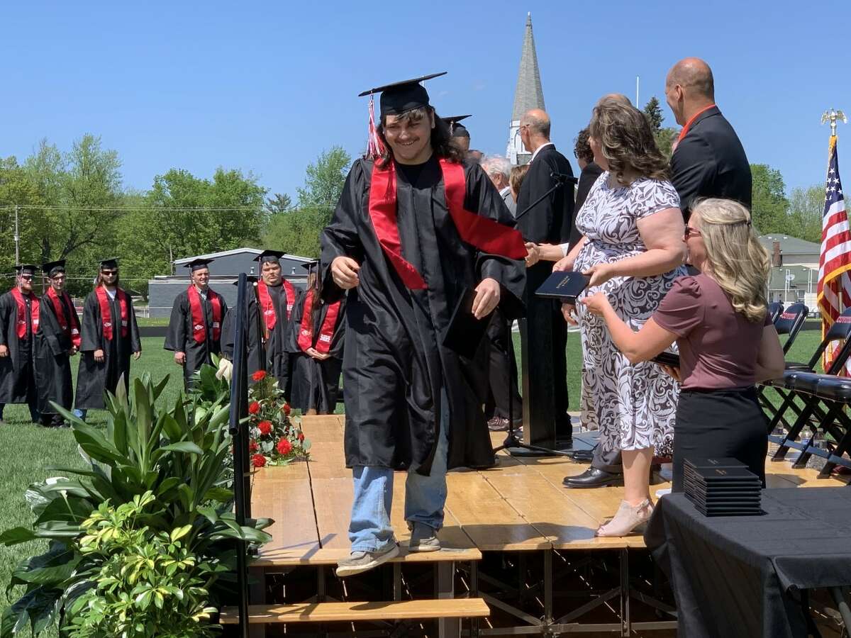 The Reed City High School 139th commencement ceremony was held on the RCHS football field Sunday, May 15, with 95 graduating seniors walking across the stage. RCHS Distinguished Alumnus Award winner, James G. George, class of 1963 was the keynote speaker.