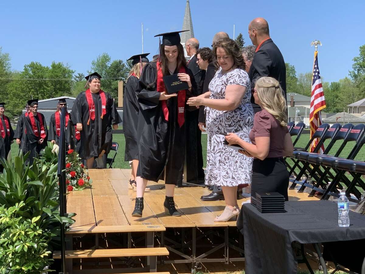 The Reed City High School 139th commencement ceremony was held on the RCHS football field Sunday, May 15, with 95 graduating seniors walking across the stage. RCHS Distinguished Alumnus Award winner, James G. George, class of 1963 was the keynote speaker.