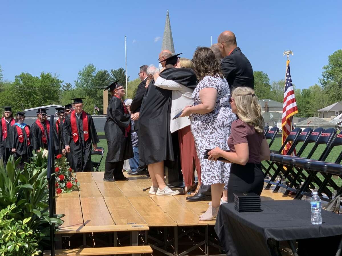 The Reed City High School 139th commencement ceremony was held on the RCHS football field Sunday, May 15, with 95 graduating seniors walking across the stage. RCHS Distinguished Alumnus Award winner, James G. George, class of 1963 was the keynote speaker.