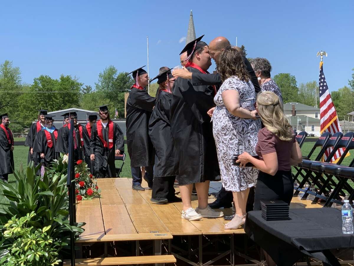 The Reed City High School 139th commencement ceremony was held on the RCHS football field Sunday, May 15, with 95 graduating seniors walking across the stage. RCHS Distinguished Alumnus Award winner, James G. George, class of 1963 was the keynote speaker.