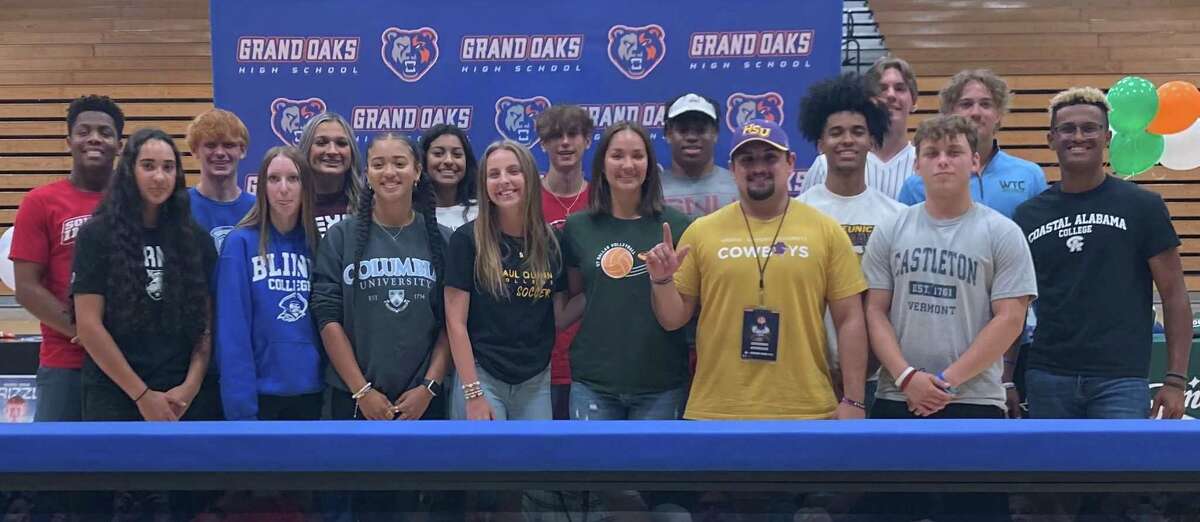Grand Oaks High School held a signing day ceremony for student athletes on Monday May 16, 2022 in Spring.
