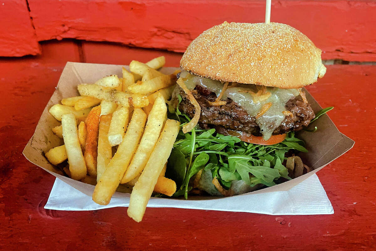 The box burger ($15) at Box Kitchen in San Francisco. 