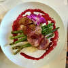 Seared duck with asparagus, mashed potatoes and blackberry reduction at Mint in Glens Falls, opened by the family that ran the former Sweet Beet Bistro in Greenwich.