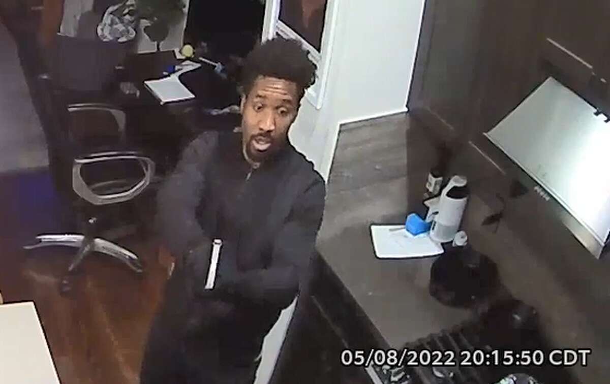 A man, who Houston police identified as 29-year-old Joshua DeLoach, is seen on home surveillance footage pulling a gun on the homeowner Sunday, May 8, 2022. 