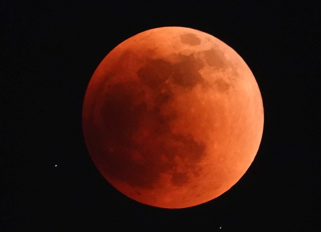 Houstonians share dazzling photos of rare total lunar eclipse during super flower blood moon - Vimarsana News