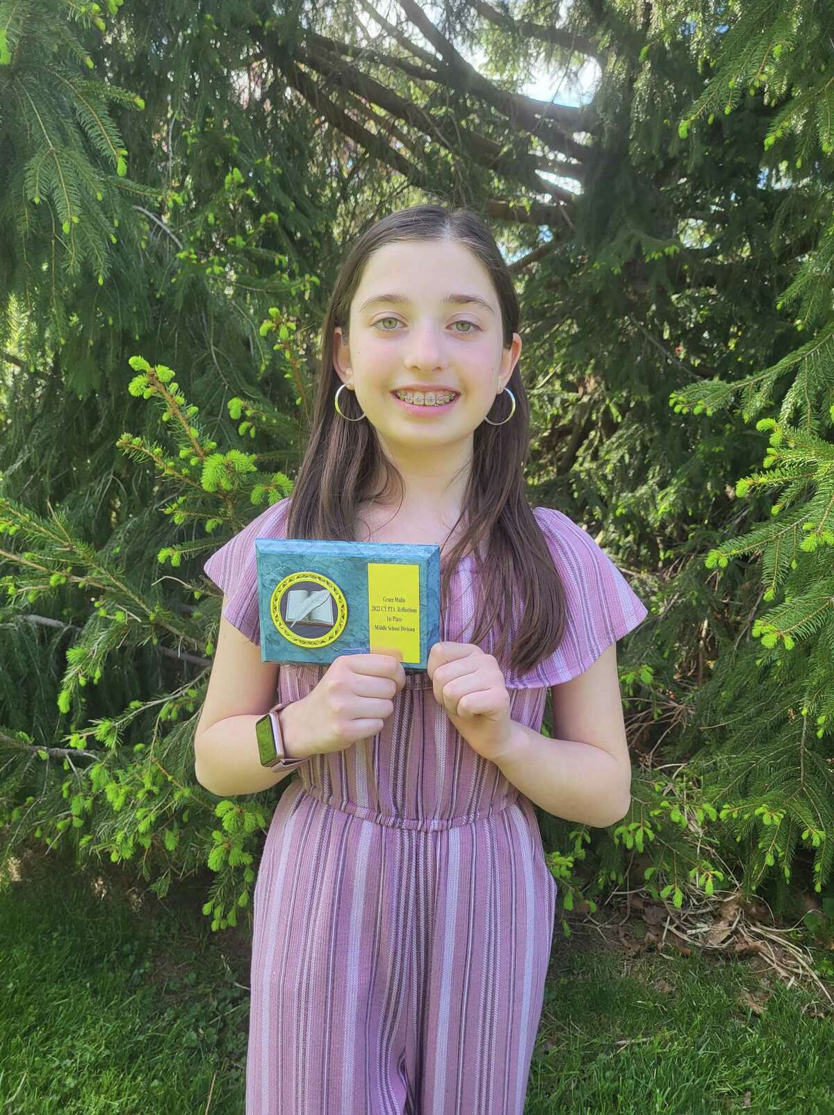 Grace Malin, a sixth grader at Hillcrest Middle School, was recognized by the National PTA's Reflections contest, which honors creative expression by elementary, middle and high school students.