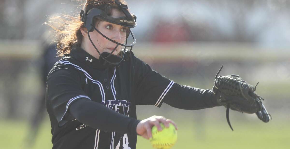 Routt's Kate Cosgriff delivers a pitch in a softball game at Mount Sterling earlier this season.