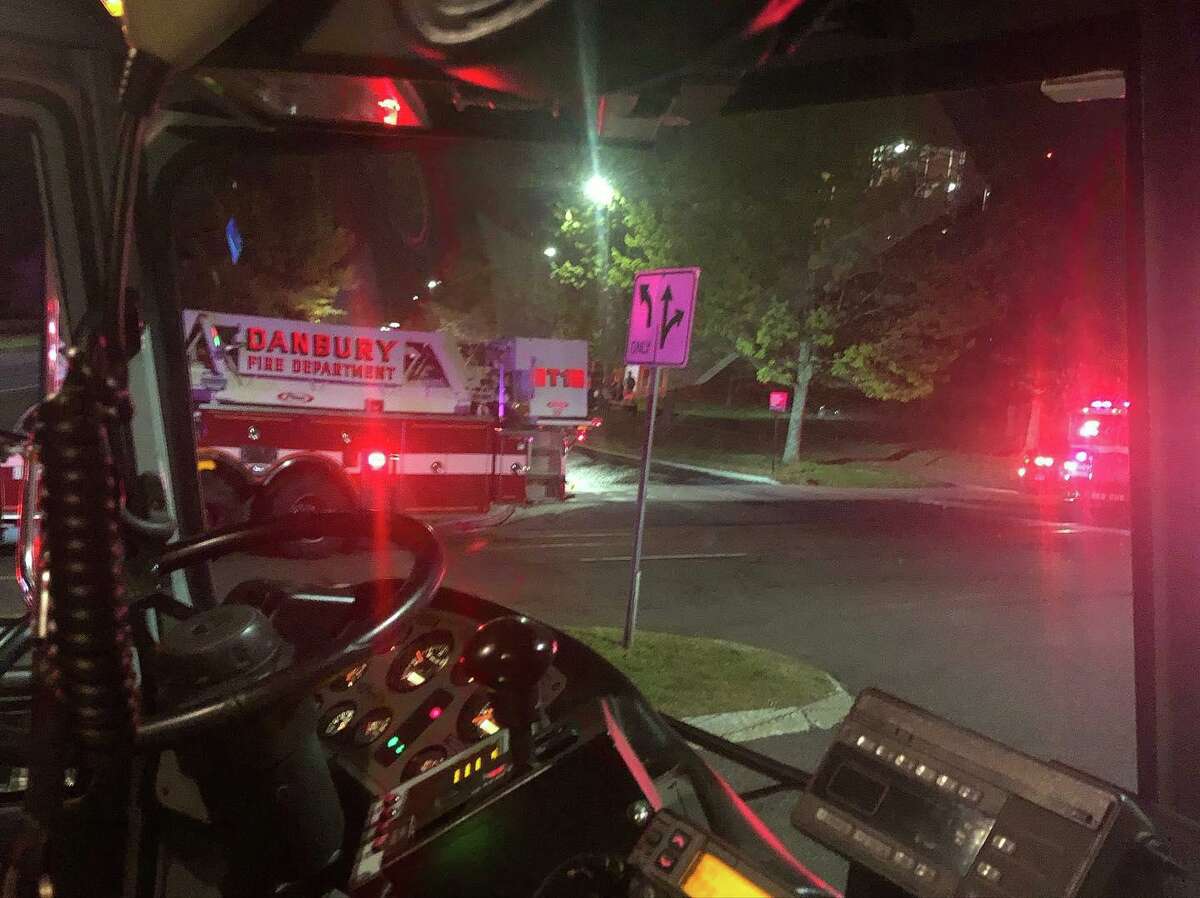 Firefighters respond to a fire at Centennial Hall on Western Connecticut State University’s westside campus the night of Friday, May, 14, 2022.