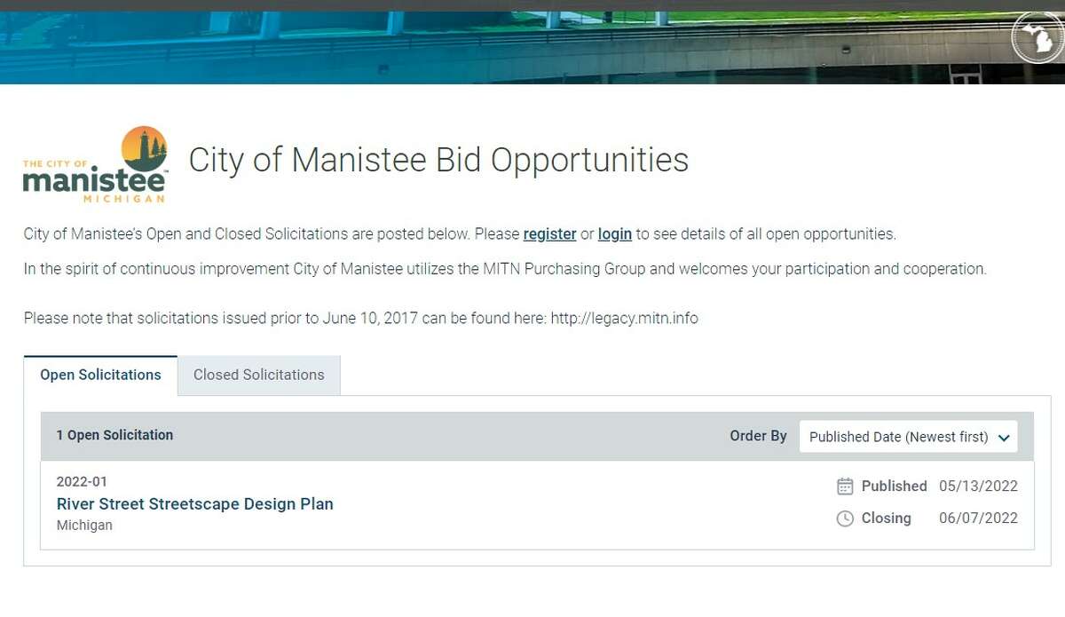 Bids for a streetscape project for River Street in downtown Manistee have been sent out as of May 13. 