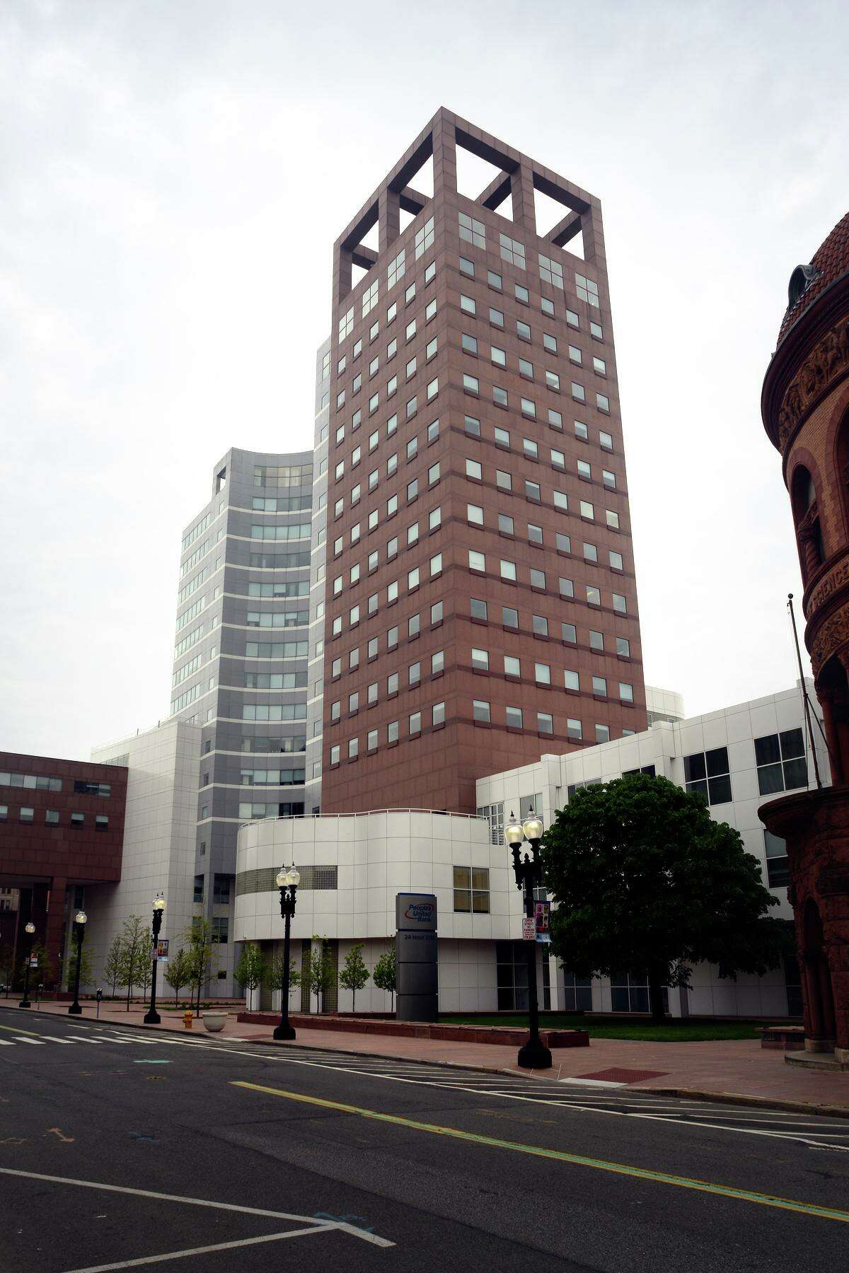 The former People’s United headquarters at 850 Main St., in Bridgeport, Conn., is now a regional headquarters for Buffalo, N.Y.-headquartered M&T Bank.