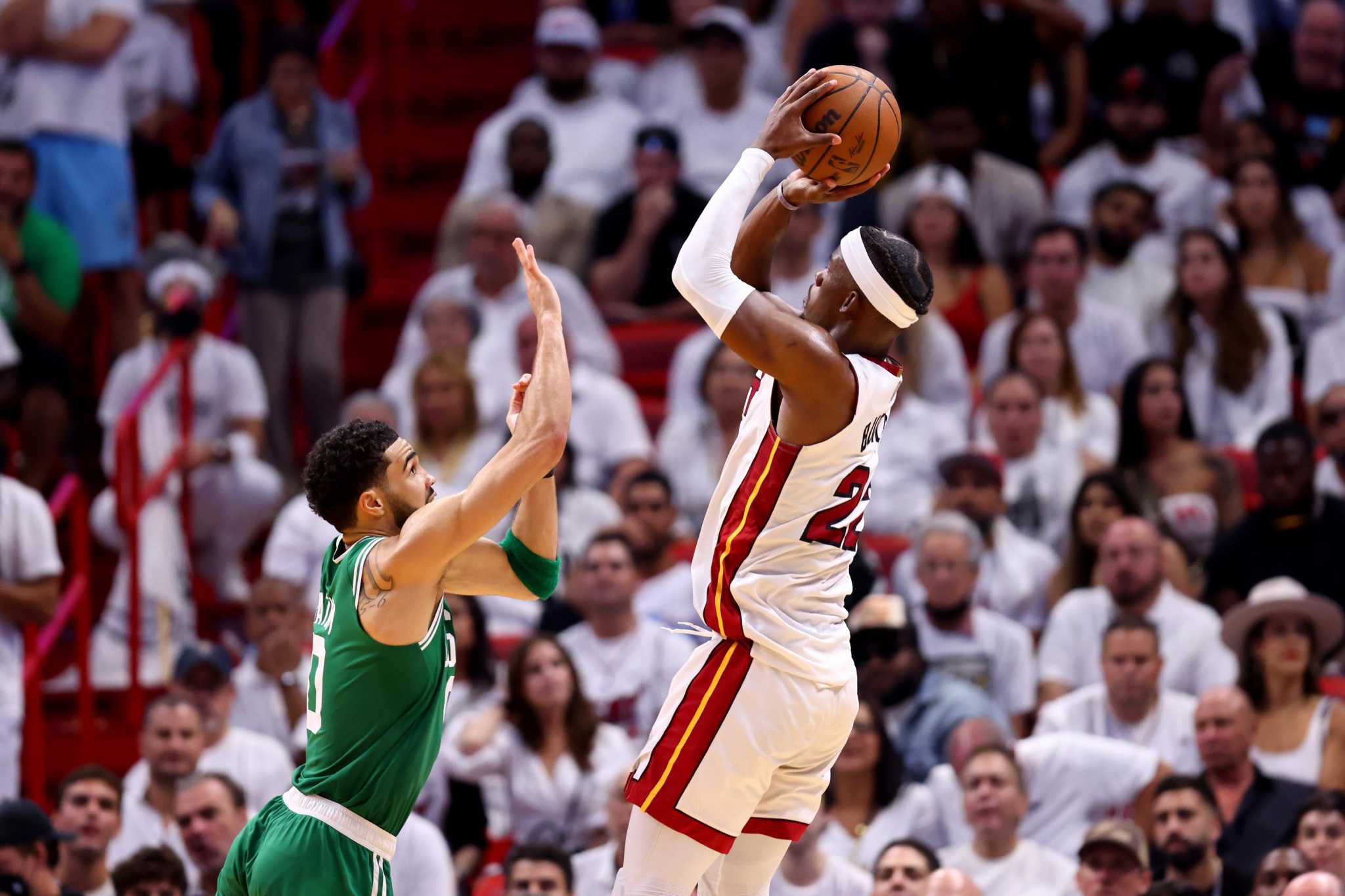 Jimmy Butler scores 41, Heat take East Game 1 from Celtics 118-107