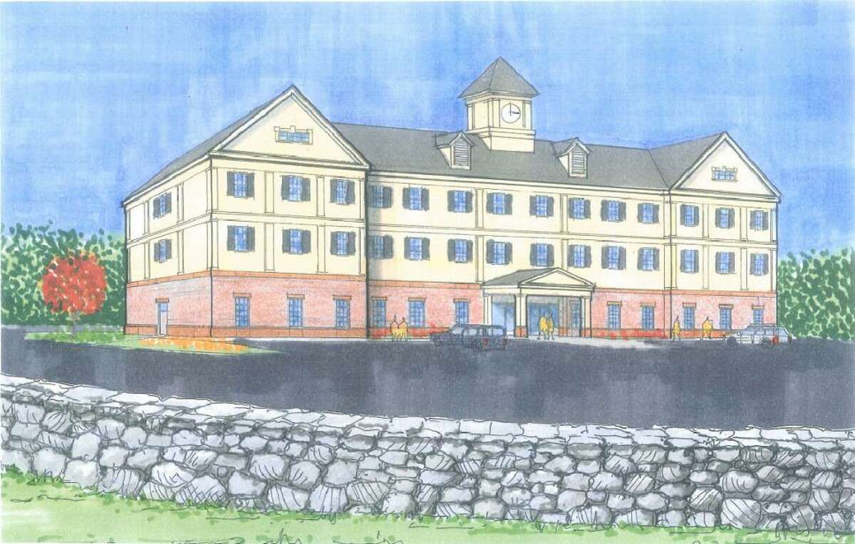 An artist's rendering shows the 54-room boutique hotel proposed for West Street in Southington, CT.