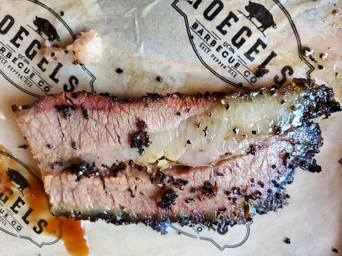 Moist brisket with 30% fat from Roegels Barbecue.