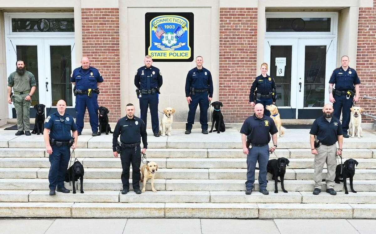 Ten Connecticut State Police canine teams made up the 227th Narcotics K-9 Class, which graduated May 13 during a ceremony at the Connecticut State Police K-9 Unit.