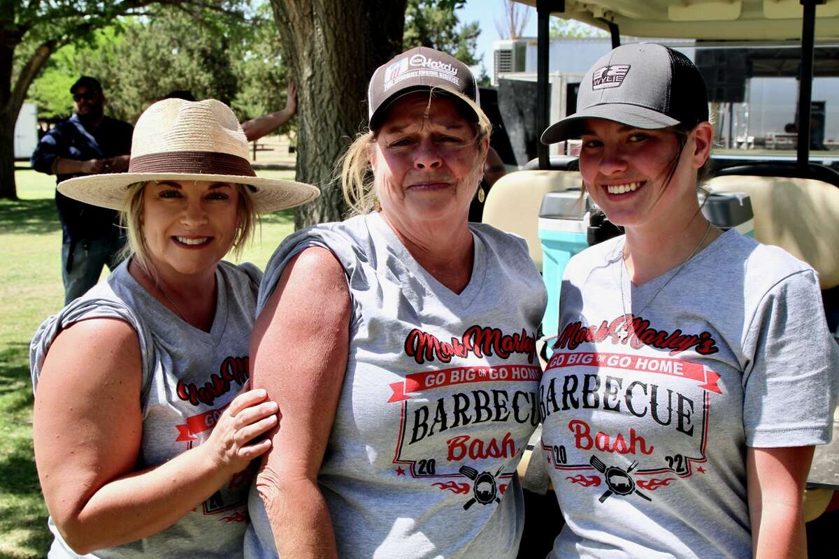 The annual Mark Marley GO BIG or GO HOME BBQ Bash attracted cooks from near and far to Plainview for a weekend of cooking competitions.    Some of the  Volunteers for Mark Marley Go Big or Go Home (Joyce Sinor, Trixie Perdergass and Kayla Perdergass)