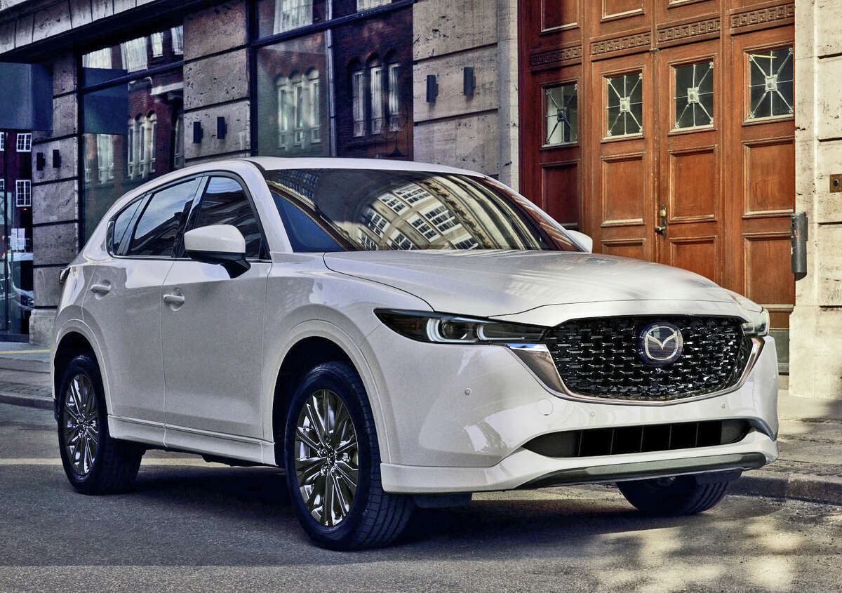 The Mazda CX-5 compact crossover has some exterior enhancements for 2022, and now has standard all-wheel drive.