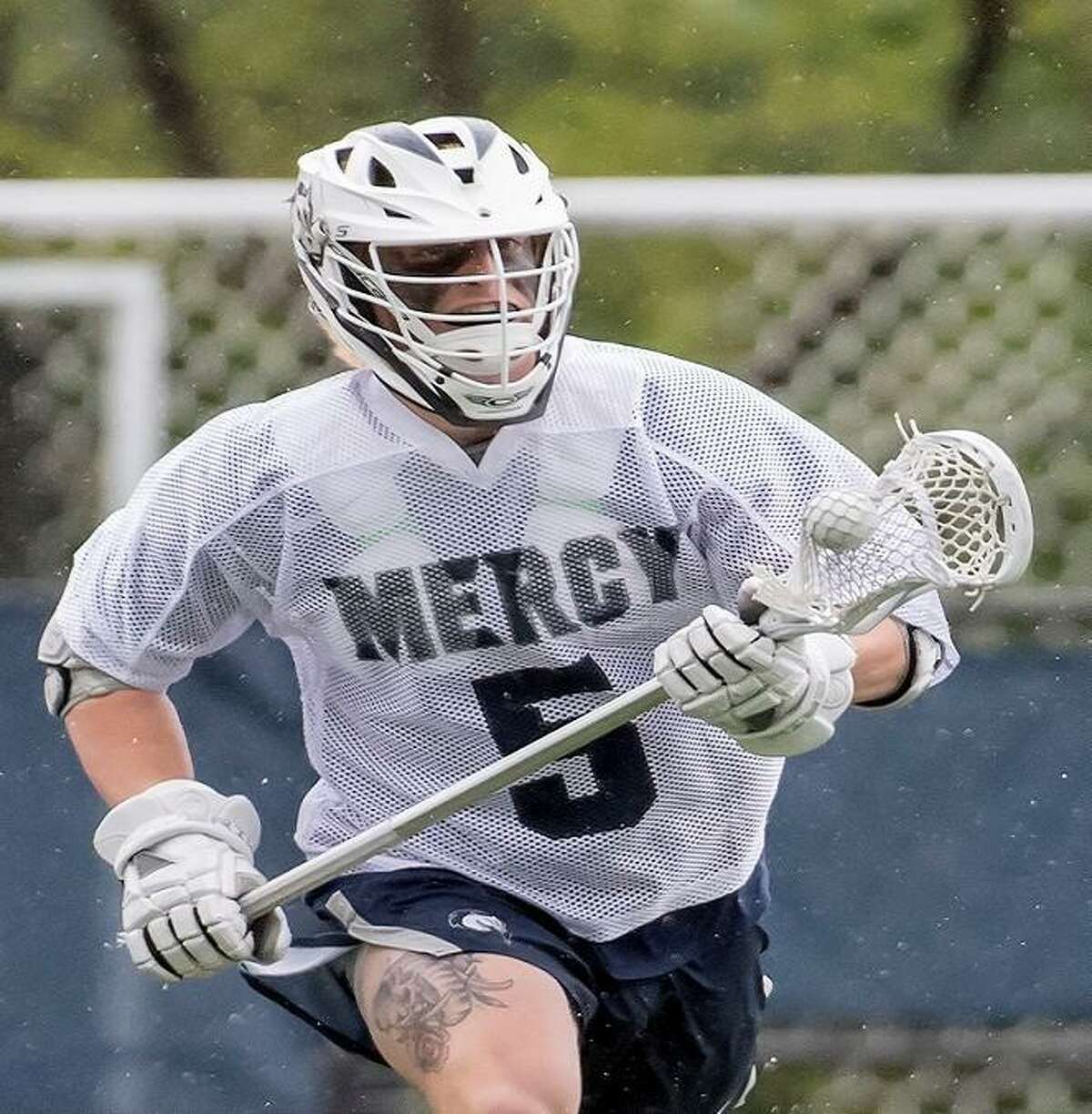 Shelton’s Pjatak helps Mercy to Division II men’s lacrosse semifinals