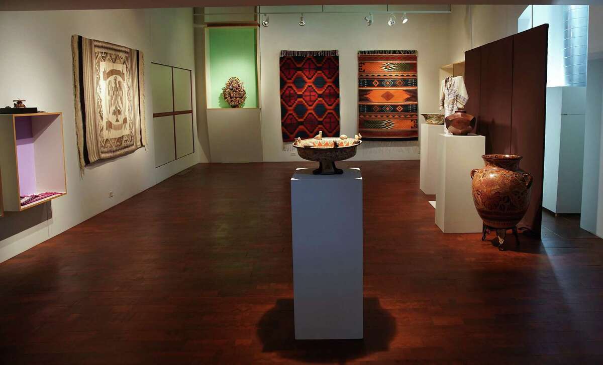 Mexican folk art on display at the John Fairey Garden Gallery on Tuesday, May 17, 2022 in Hempstead. The art work for the exhibit titled “Back to the Garden” is from The John Gaston Fairey Mexican Folk Art Collection at the Art Museum of Southeast Texas.