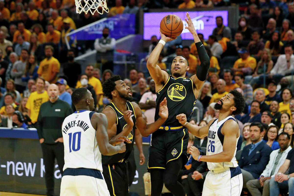 Golden State Warriors forward Otto Porter Jr. (32) in the fourth quarter of Game 1 of the NBA Western Conference finals against the Dallas Mavericks at Chase Center, Wednesday, May 18, 2022, in San Francisco, Calif.