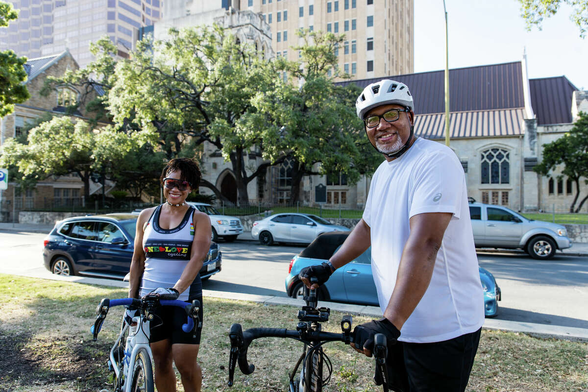 Scenes from the annual Ride of Silence through downtown San Antonio.