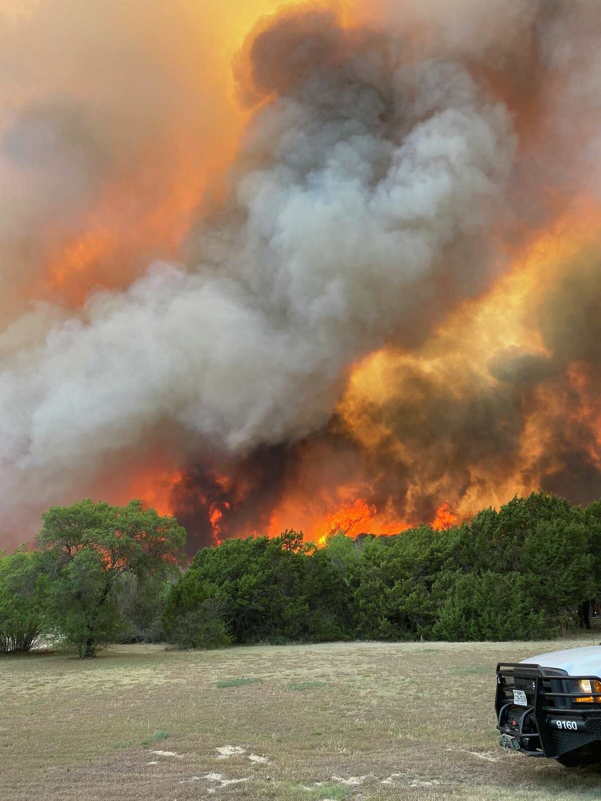 The Mesquite Heat Fire in Taylor County is an estimated 5,000 acres and 5% is contained, according to a from the Texas A&M Forest Service.