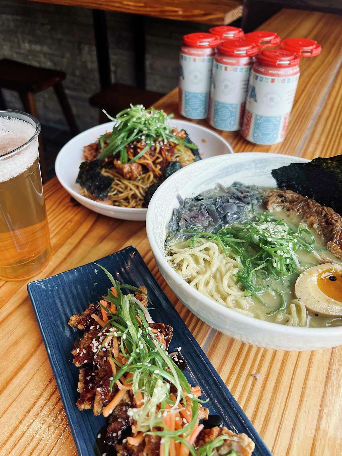 Noodle Tree: The food here would , a ramen shop near the University of Texas at San Antonio, is one of the Top 10 BYOB restaurants in San Antonio, with alcohol-friendly dishes such as fried chicken karaage, front, hakata ramen with pork and Fire Noodles with chicken.