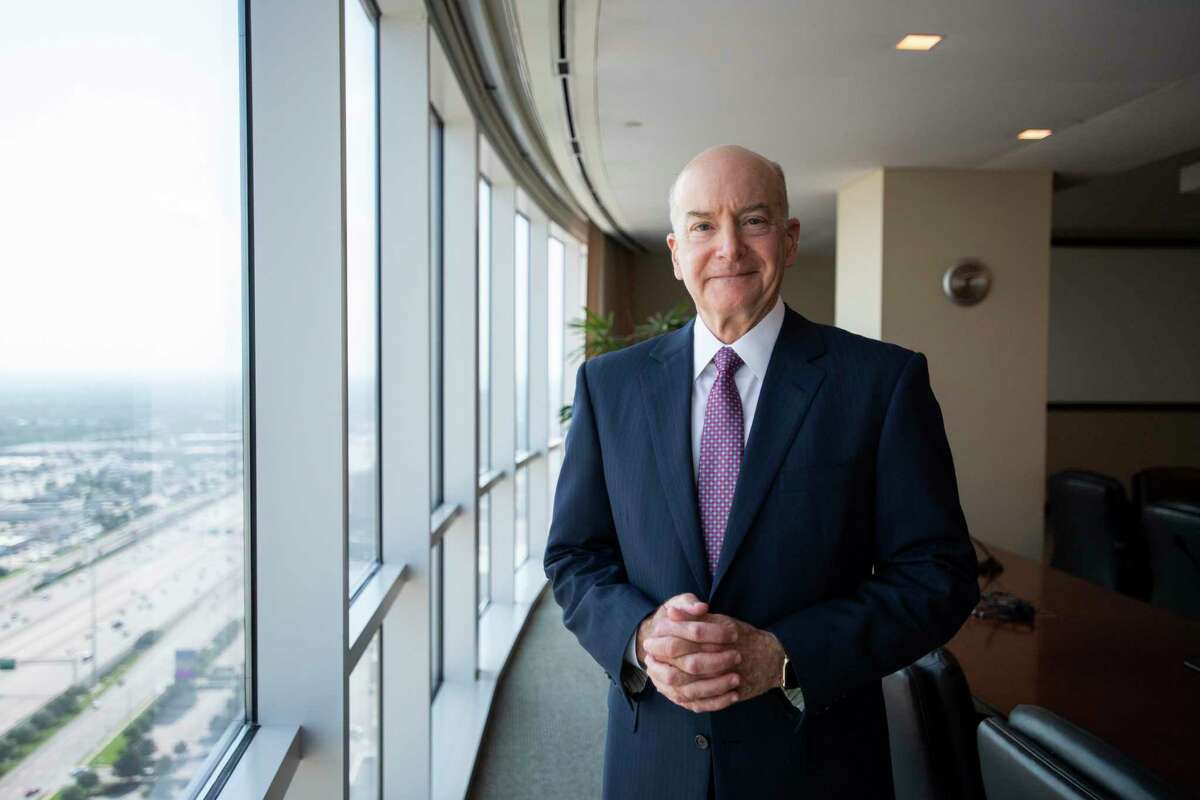 Memorial Hermann Health System president David Callender stands in a conference room in Memorial Hermann Tower Monday, May 9, 2022, in Houston, Texas.