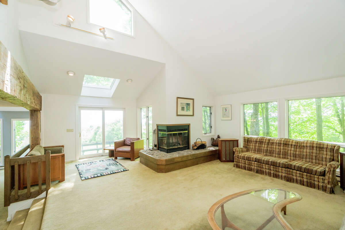 This modern contemporary home at 2270 Galway Road in Galway, Saratoga County, has three bedrooms, two full baths, and two half baths. It's listing price is $775,000.