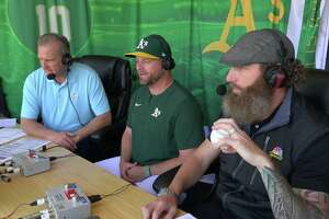 Was Stephen Vogt’s booth stint a hint about the future for the A’s catcher?