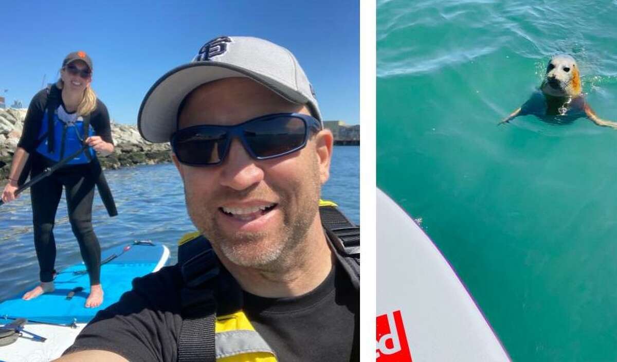 Total SF hosts Peter Hartlaub and Heather Knight go on a paddleboat tour with Dogpatch Paddle owner Adam Zolot — and were approached by a friendly seal along the way.