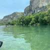 A snap of my view while floating on the Nueces River at Chalk Bluff River Resort. 