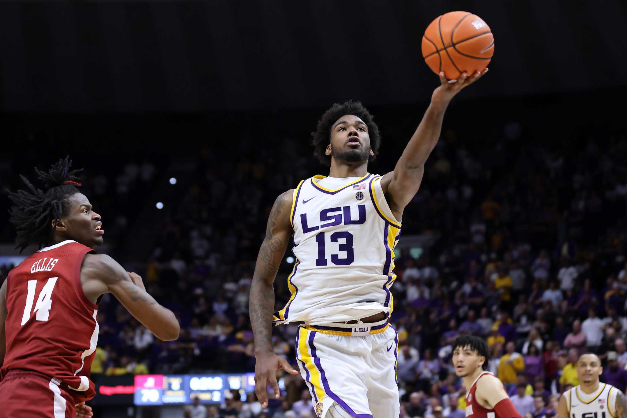 LSU basketball Tari Eason cramping forces him to miss end of game