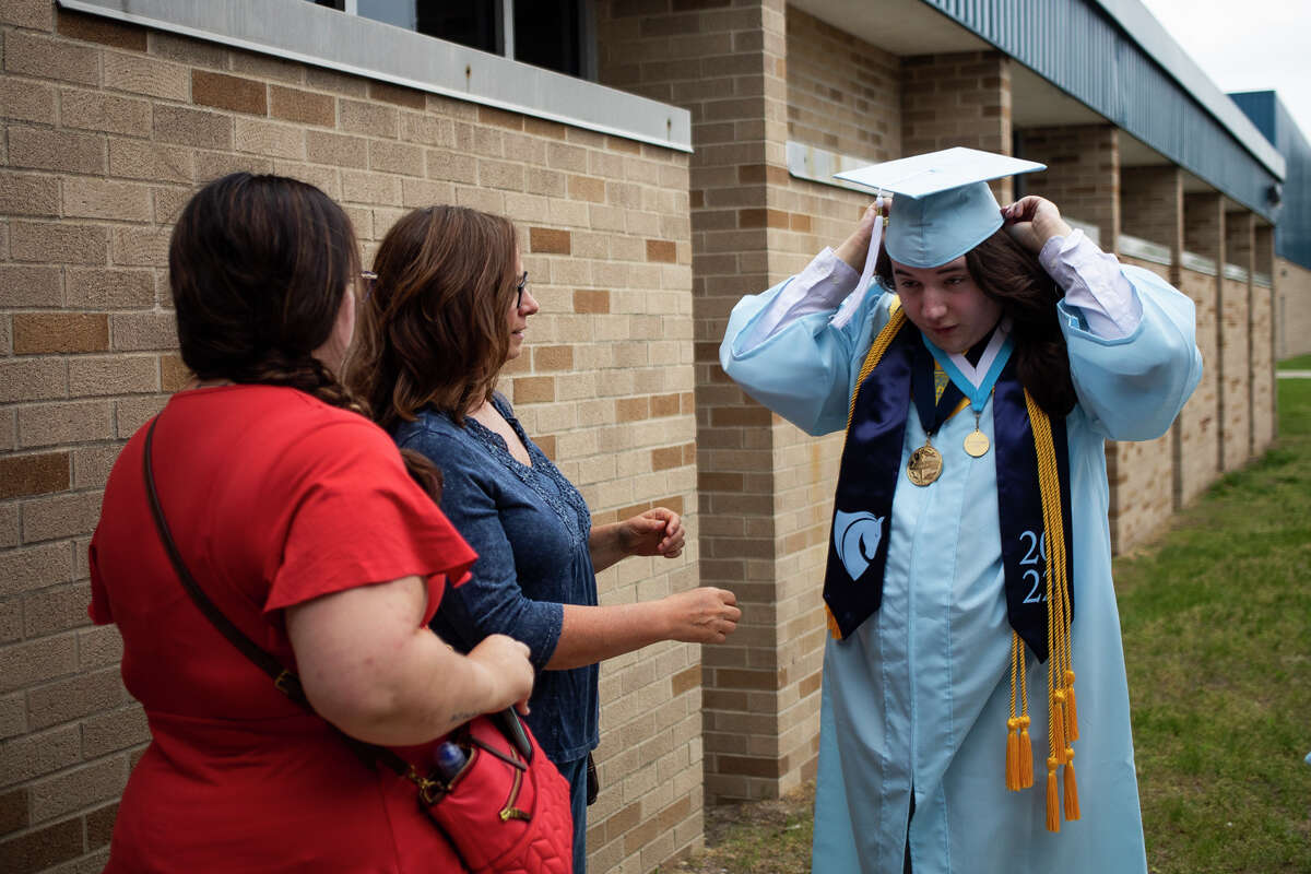 The Meridian Early College High School Class of 2022 celebrate their commencement Thursday, May 19, 2022 at the school in Sanford.