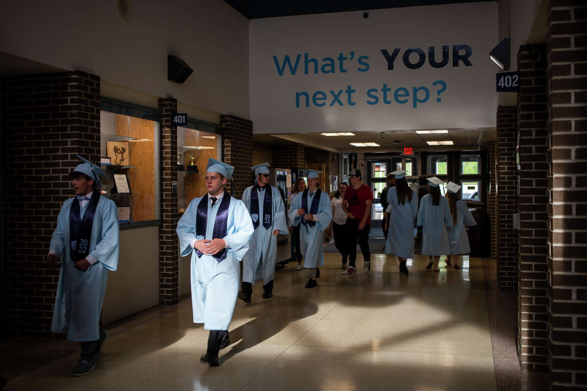 The Meridian Early College High School Class of 2022 celebrate their commencement Thursday, May 19, 2022 at the school in Sanford.