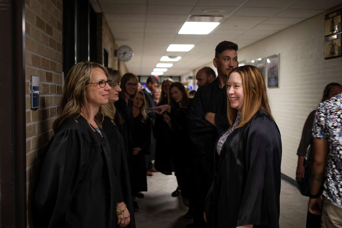 The Meridian Early College High School Class of 2022 celebrate their commencement Thursday, May 19, 2022 at the school in Sanford.