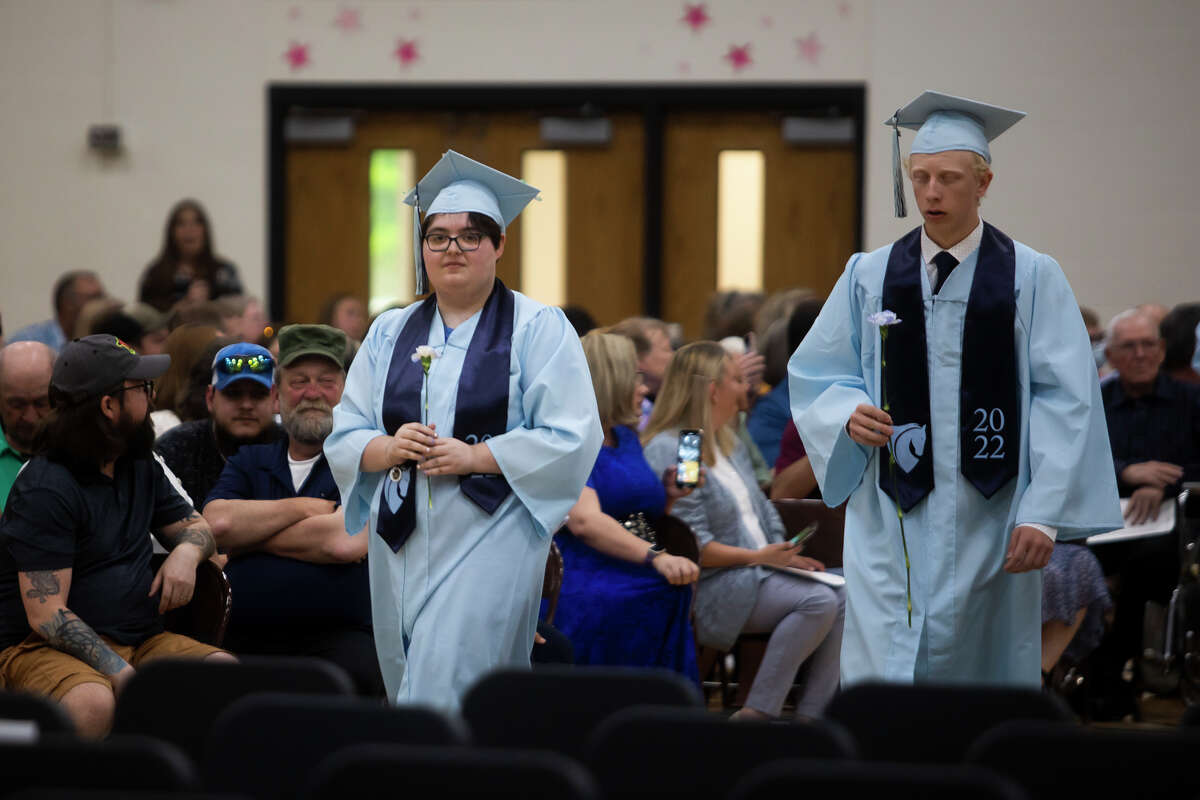 The Meridian Early College High School Class of 2022 celebrate their commencement Thursday, May 19, 2022 at the school in Sanford.