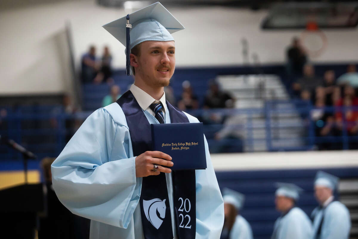 The Meridian Early College High School Class of 2022 celebrate their commencement Thursday, May 19, 2022 at the school in Sanford.