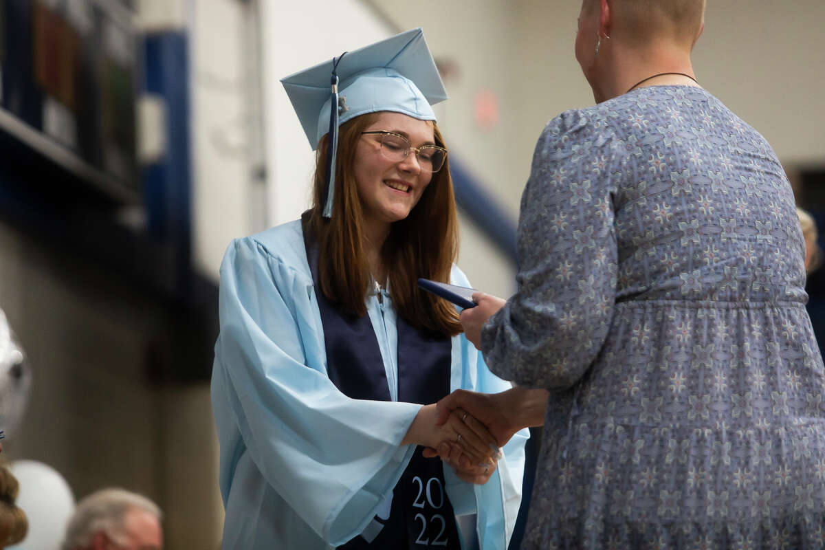 The Meridian Early College High School Class of 2022 celebrate their commencement Thursday, May 19, 2022 at the school in Sanford.