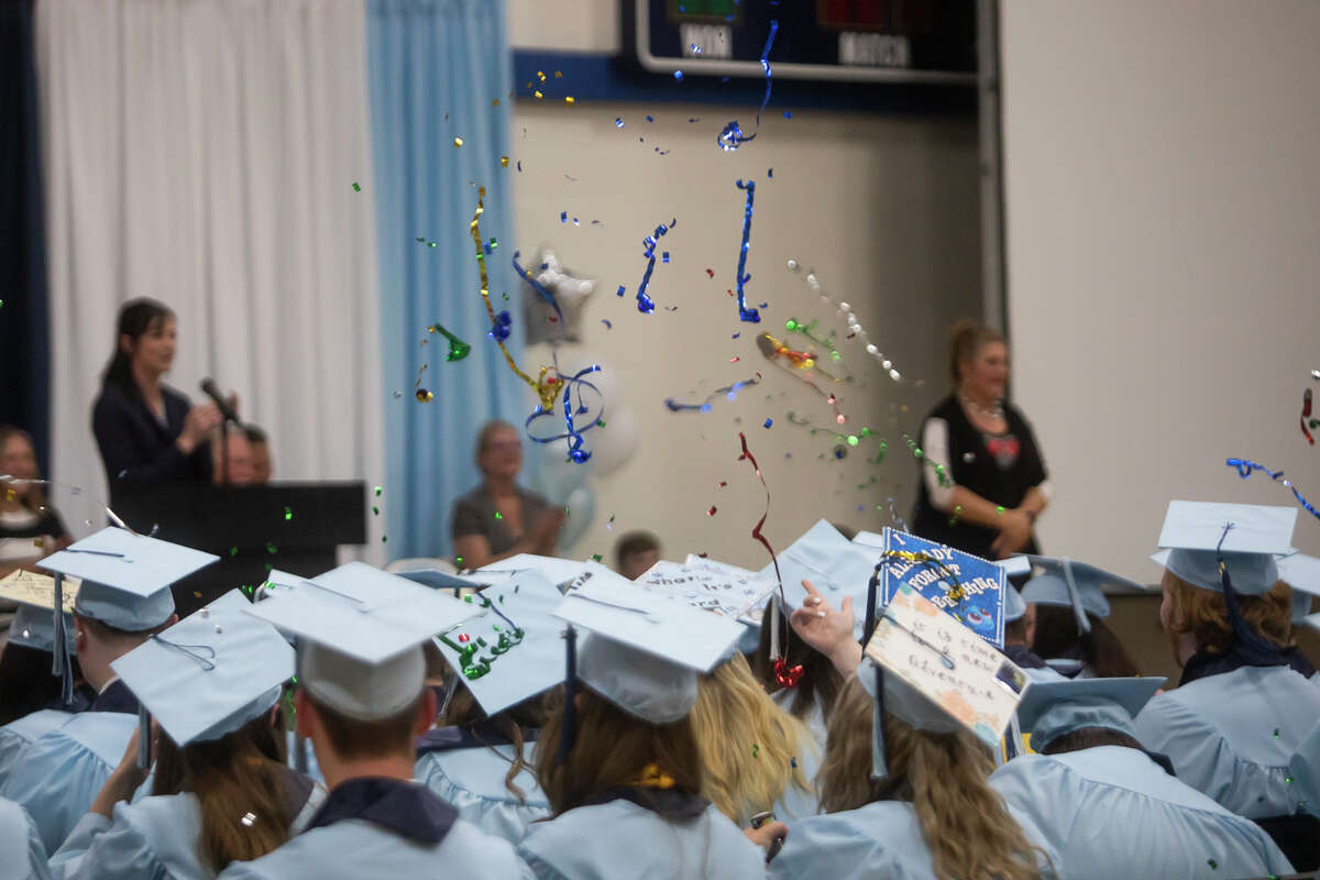 The Meridian Early College High School Class of 2022 celebrate their commencement Thursday, May 19, 2022 at the school in Sanford.