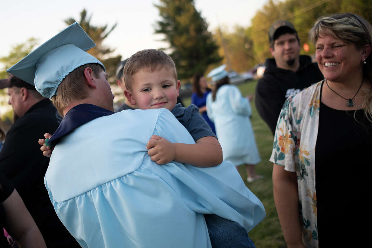 The Meridian Early College High School Class of 2022 celebrate their commencement Thursday, May 19, 2022 at the school in Sanford.