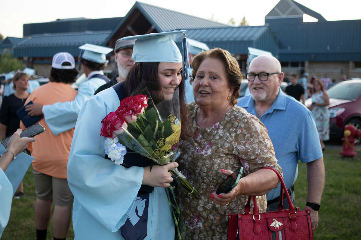 The Meridian Early College High School Class of 2022 celebrate their commencement Thursday, May 19, 2022 at the school in Sanford.