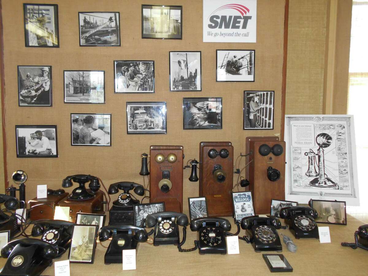 A display of vintage S.N.E.T. telephones, donated by former employees of the company, is now available for viewing at the Orange Historical Society.