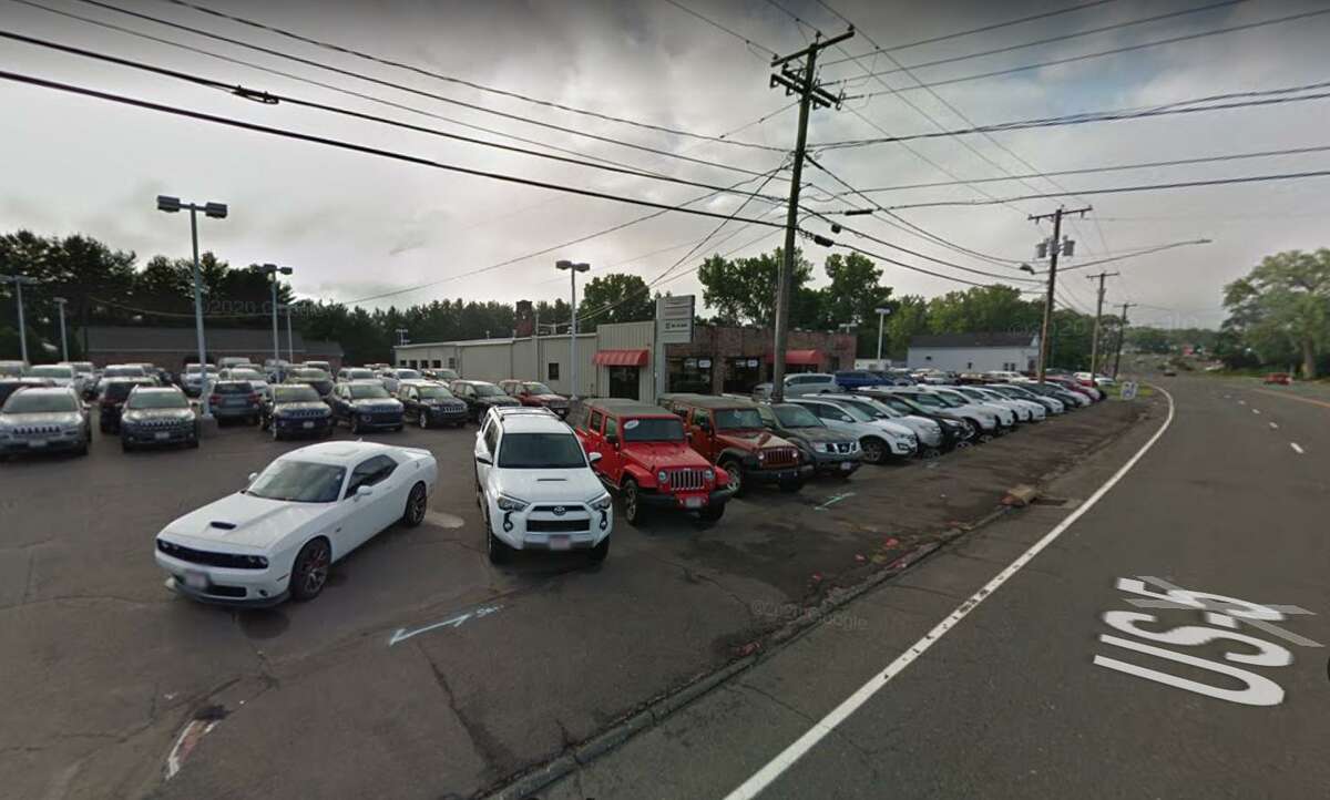 Police Garage on fire at Enfield car dealership