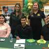 Nixon’s Vale Hernandez was one of six Mustangs to sign their national letters of intent Thursday morning.