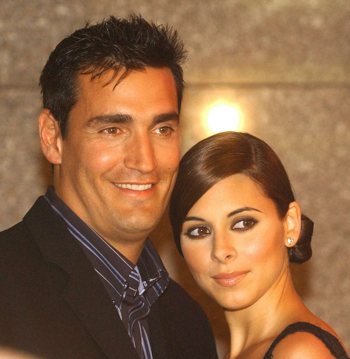 Actress Jamie-Lynn DiScala, who plays Meadow Soprano, and her husband A.J. DiScala arrive for the fifth season premiere of the HBO series "The Sopranos," Tuesday, March 2, 2004, at New York's Radio City Music Hall.